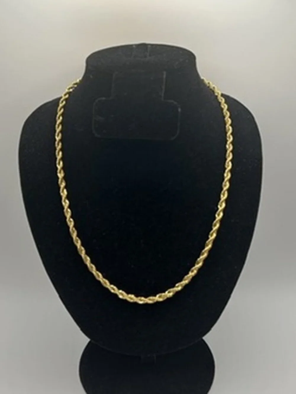 Mens 4mm 24 Inch Gold Rope Chain Real Gold Stainless Steel Plated Durable